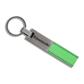 Porte-clés similicuir mat long - Spécial Kawasaki